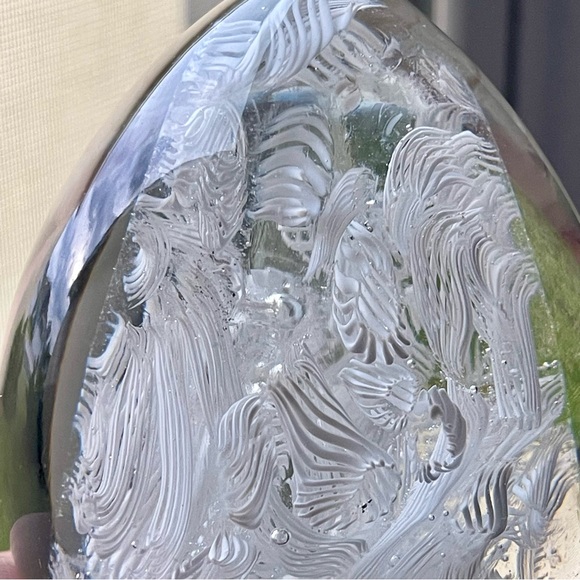 Art Glass MURANO Italy | Vintage | Hand Blown Glass Filigrana Paperweight Italy - Picture 5 of 13